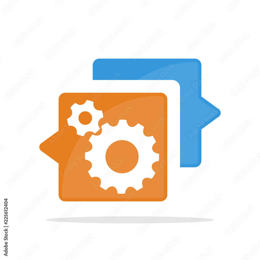 Vector icon illustration with the concept of communicating and sharing information about how to work Vector icon illustration with the concept of communicating and sharing information about how to work