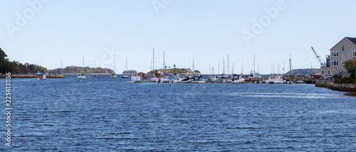 boats in the harbour in the distance © Kelly Mercer