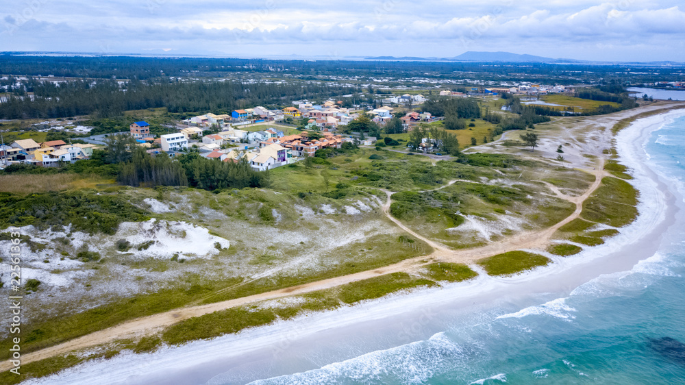 Aerial view of the beach of Pontal de Arraial do Cabo