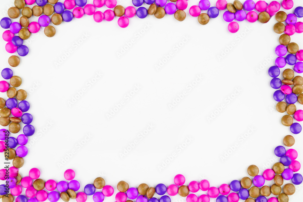 Creative arrangements of confectionery or candies on a white background. Flat lay. Creative arrangements of confectionery or candies on a white background. Flat lay.