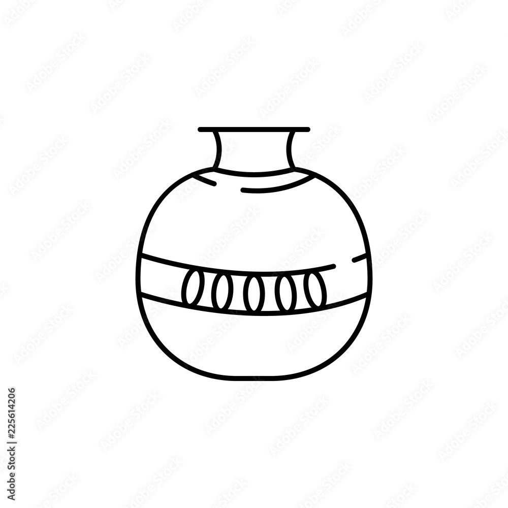 claypot icon. Element of Pakistan culture for mobile concept and web apps illustration. Thin line icon for website design and development, app development claypot icon. Element of Pakistan culture for mobile concept and web apps illustration. Thin line icon for website design and development, app development