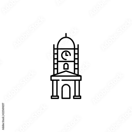 clock tower, faisalabad landmark icon. Element of Pakistan culture for mobile concept and web apps illustration. Thin line icon for website design and development, app development photo