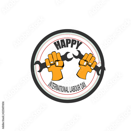 happy labour day illustration vector