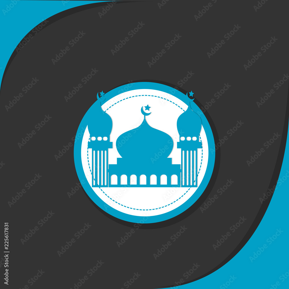greeting card islamic interior mosque illustration greeting card islamic interior mosque illustration