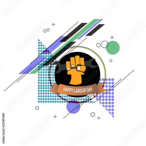 happy labour day illustration vector