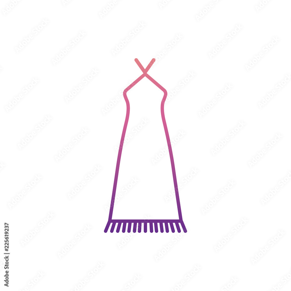 long dress icon in nolan style. One of Summer Clothes collection icon can be used for UI, UX