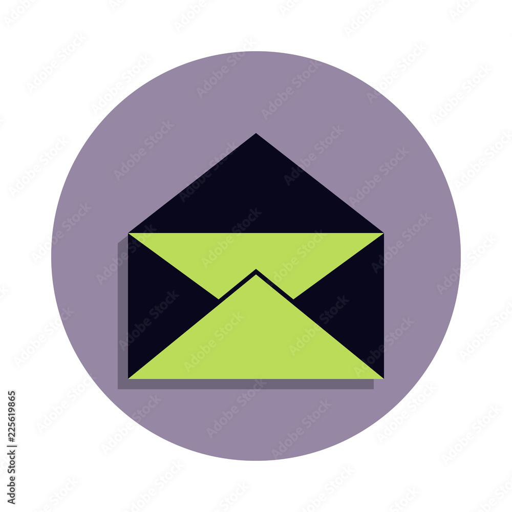 open envelope icon in badge style. One of web collection icon can be used for UI, UX open envelope icon in badge style. One of web collection icon can be used for UI, UX