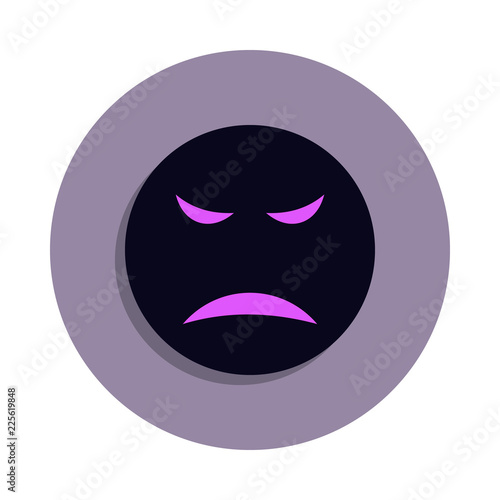 emotion anger icon in badge style. One of web collection icon can be used for UI, UX