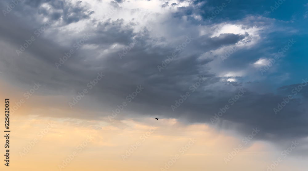Beautiful blue sky with clouds Beautiful blue sky with clouds