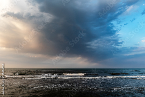 Amazing beautiful sky over the sea