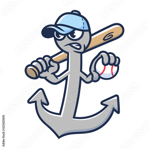 Photography Cartoon Anchor Baseball Mascot