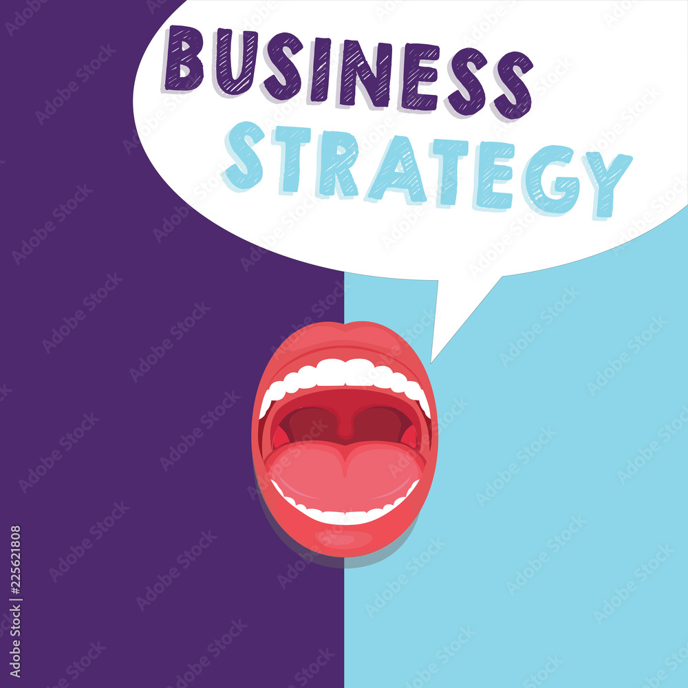 Handwriting text writing Business Strategy. Concept meaning Management game plan to achieve desired goal or objective. Handwriting text writing Business Strategy. Concept meaning Management game plan to achieve desired goal or objective.