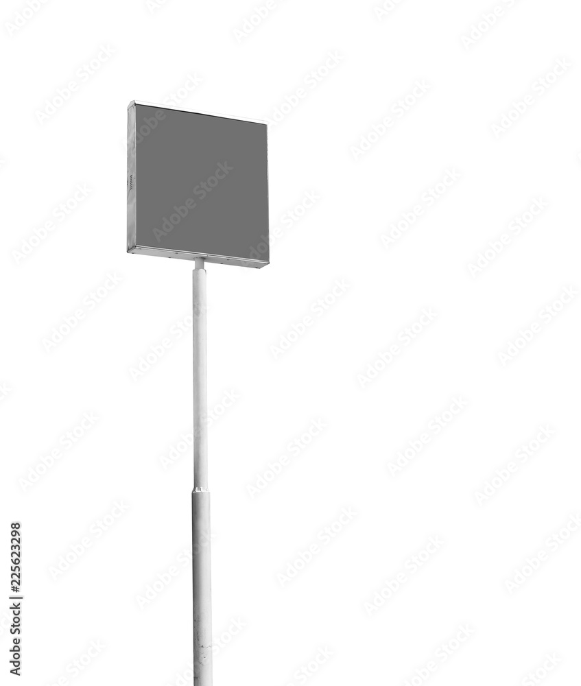 Billboard, banner, empty place for ad isolated on white background, This has clipping path. Billboard, banner, empty place for ad isolated on white background, This has clipping path.