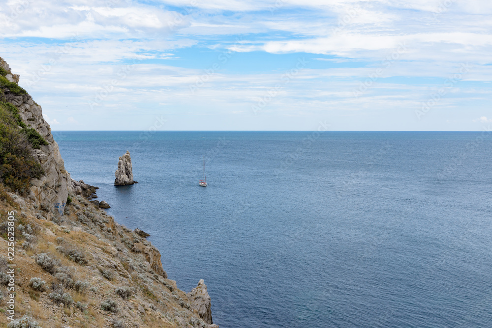 Rocky coast of the Black Sea, Crimea, Sevastopol. Rocky coast of the Black Sea, Crimea, Sevastopol.