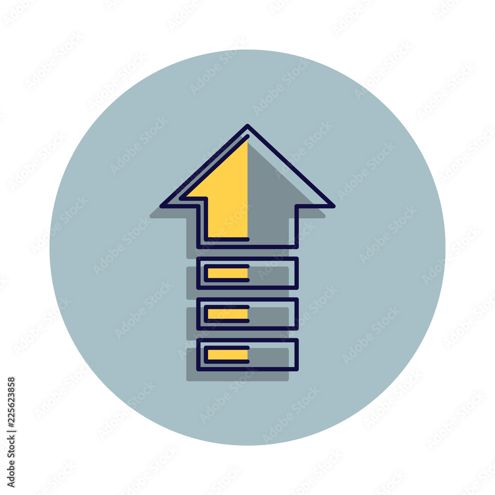 up arrow dotted icon in badge style. One of web collection icon can be used for UI, UX up arrow dotted icon in badge style. One of web collection icon can be used for UI, UX