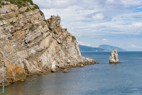 Schilderij op canvas Rocky coast of the Black Sea, Crimea, Sevastopol.