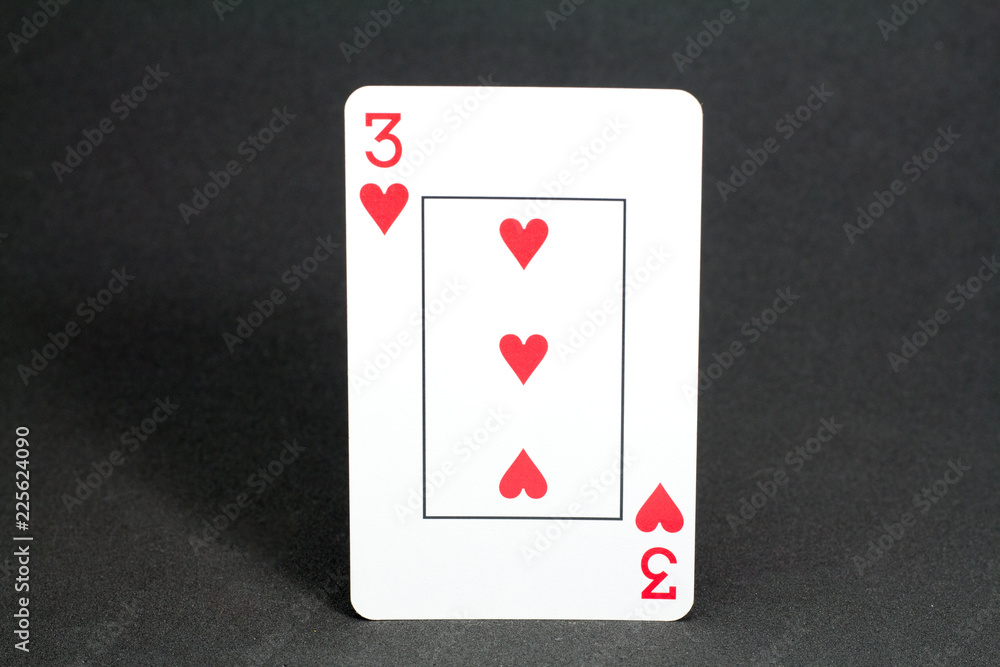 Deck card in black background