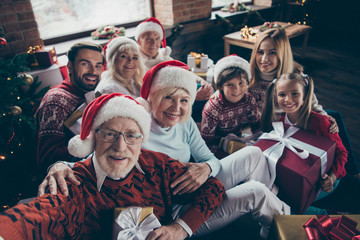 Fairy miracle wonder cozy. Self-portrait of embrace full family 