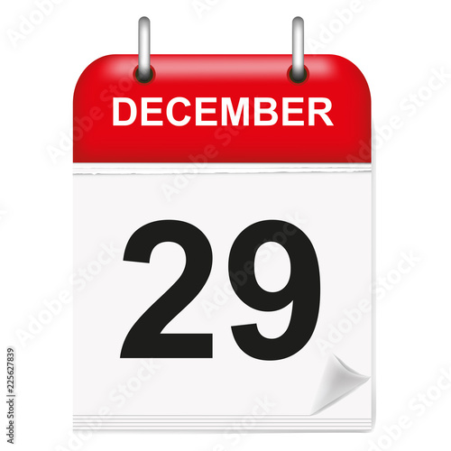 Daily calendar december 29