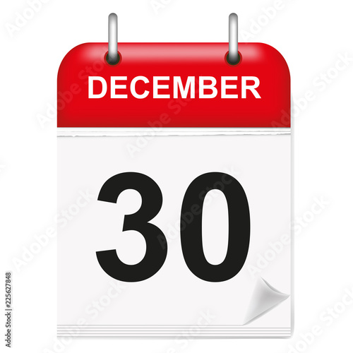 Daily calendar december 30