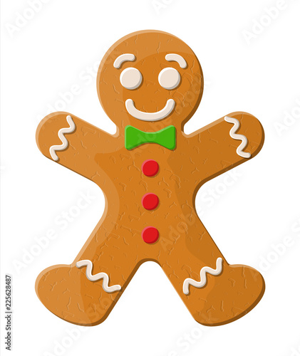 Holiday gingerbread man cookie.