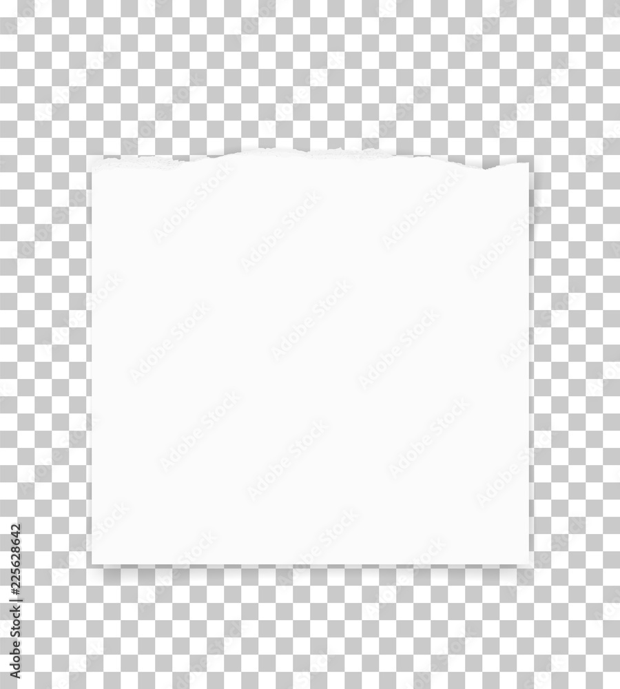 Torn paper edges for background. Ripped paper texture on transparent  background. Vector. Stock Vector