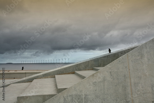 Fotografie Offshore wind power in the oeresund chanel
