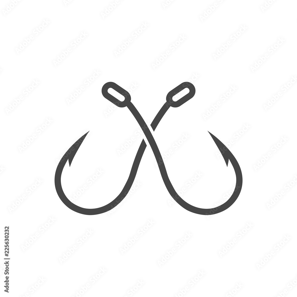 Fishing Hook icon, Fishing Hook logo Fishing Hook icon, Fishing Hook logo