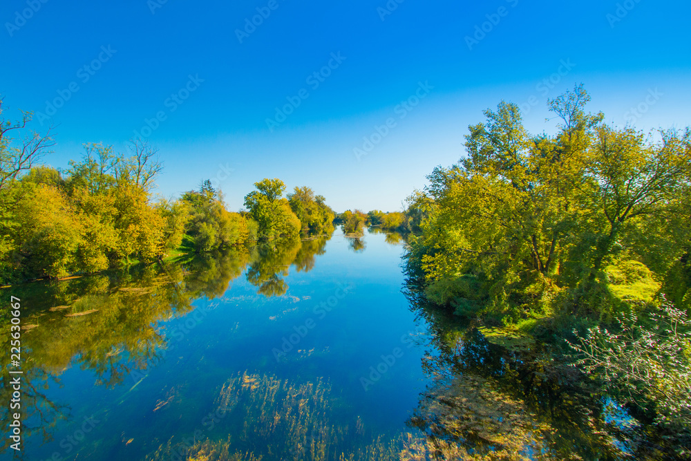 Croatia, countryside landscape, river Korana in Karlovac county 
