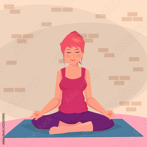 Woman doing yoga