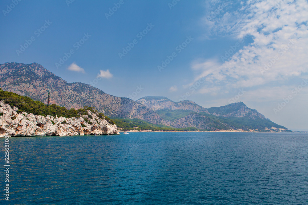 view of the mountains in the mediterranean sea