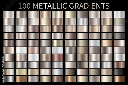 Metallic, bronze, silver, gold, chrome metal foil texture gradient photo