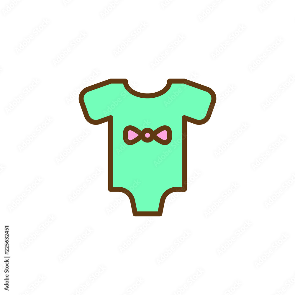 Baby loose jacket filled outline icon, line vector sign, linear colorful pictogram isolated on white. Infant bodysuit symbol, logo illustration. Pixel perfect vector graphics Baby loose jacket filled outline icon, line vector sign, linear colorful pictogram isolated on white. Infant bodysuit symbol, logo illustration. Pixel perfect vector graphics