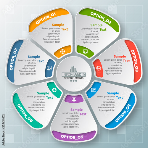 Abstract 3D Paper Infographics. Business template .Vector illustration