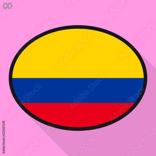 Free Download Colombia flag speech bubble, social media communication sign, flat business oval icon. - GFXLoad