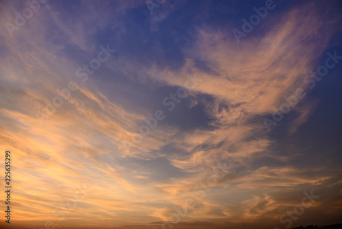 Beautiful sunset sky backgrounds in THAILAND © joesayhello