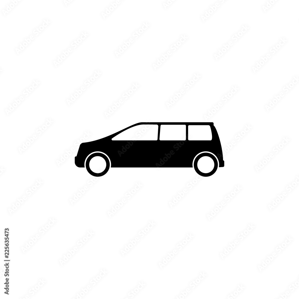 Minivan icon. Element of vehicle. Premium quality graphic design icon. Signs and symbols collection icon for websites, web design, mobile app