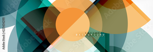 Wallpaper Mural Abstract background - multicolored circles, trendy minimal geometric design Torontodigital.ca