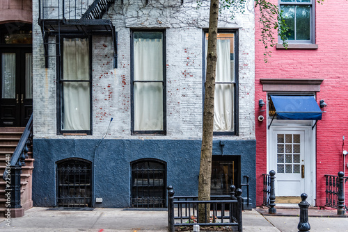 Photography Old Greenwich Village apartment buildings in New York
