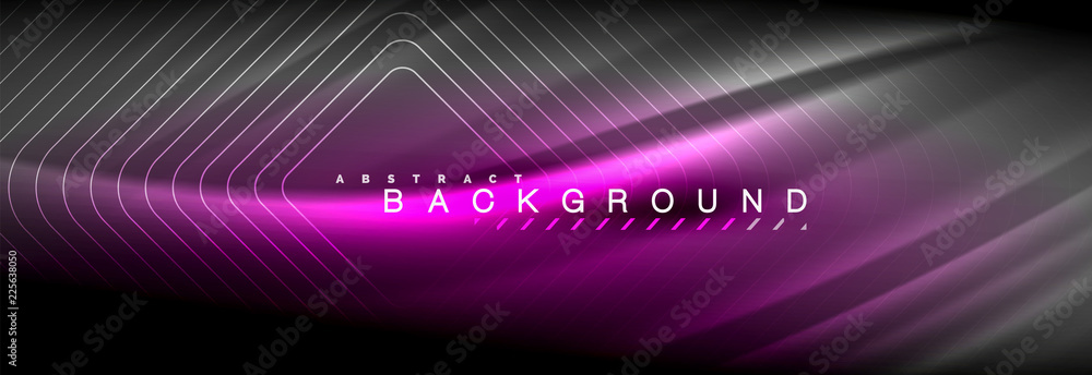 Neon glowing fluid wave lines, magic energy space light concept, abstract background wallpaper design Neon glowing fluid wave lines, magic energy space light concept, abstract background wallpaper design