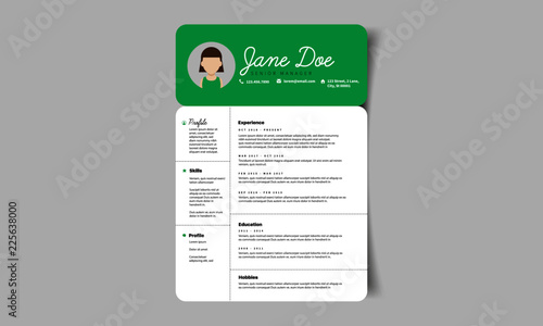 Resume CV Template In Minimalist Modern Design