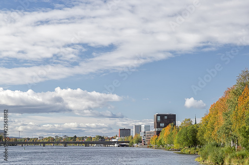 Downtown Umeå, Sweden in Fall