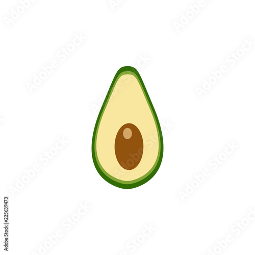 Vector illustration. Avocado icon isolated on white background.