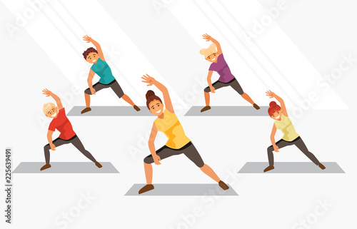 Kids fitness vector