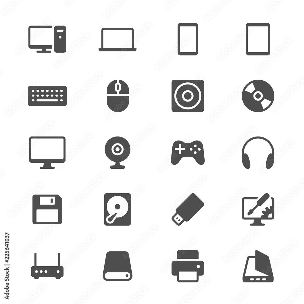 Computer glyph icons