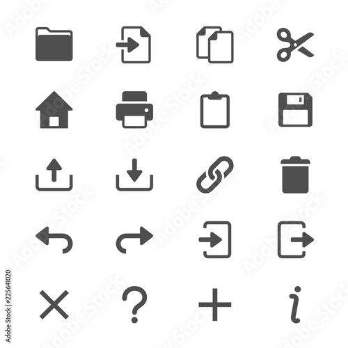 Application toolbar glyph icons