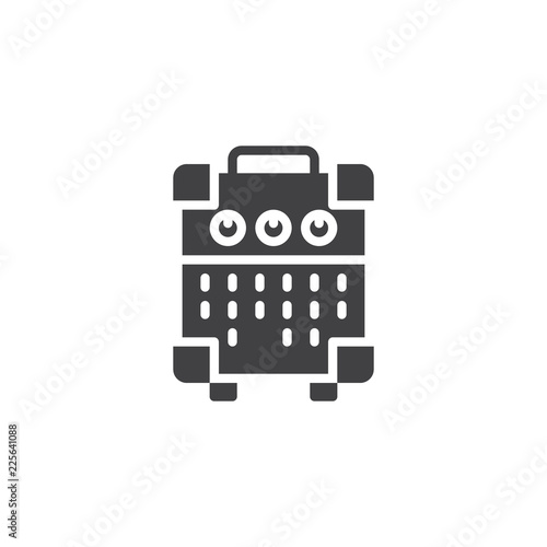 Guitar amplifier vector icon. filled flat sign for mobile concept and web design. amp simple solid icon. Symbol, logo illustration. Pixel perfect vector graphics