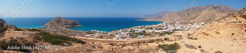 Panoramic view of Arkasa on Karpathos in Greece 