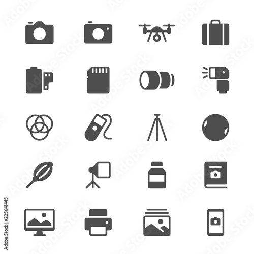 Photography glyph icons