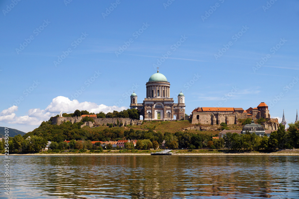 View of the basilica. Located on the banks of the Danube, the historical capital of Hungary.